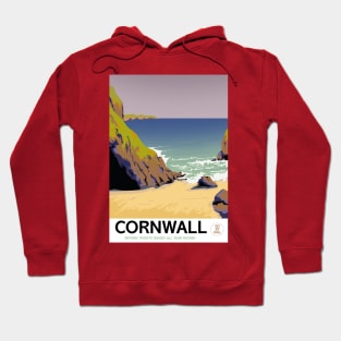 Cornwall vintage style travel poster Hoodie